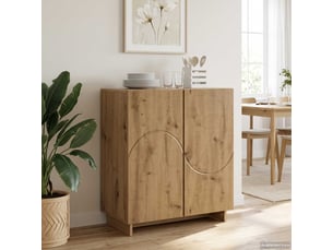 Buffet    <strong></strong> <strong></strong> - 67 cm coloris bois clair 
