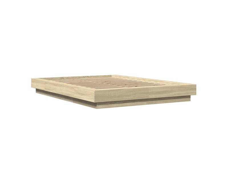  Lit double- lit adulte -  cadre de lit sans matelas chêne sonoma 120x200 cm  - Conforama B