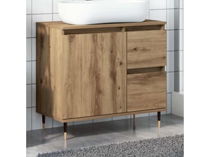 Armoire de salle de bain, meuble de rangement chêne artisanal bois d'ingénierie shl6850