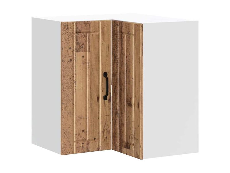  Armoire d'angle murale de cuisine lucca vieux bois  - Conforama A