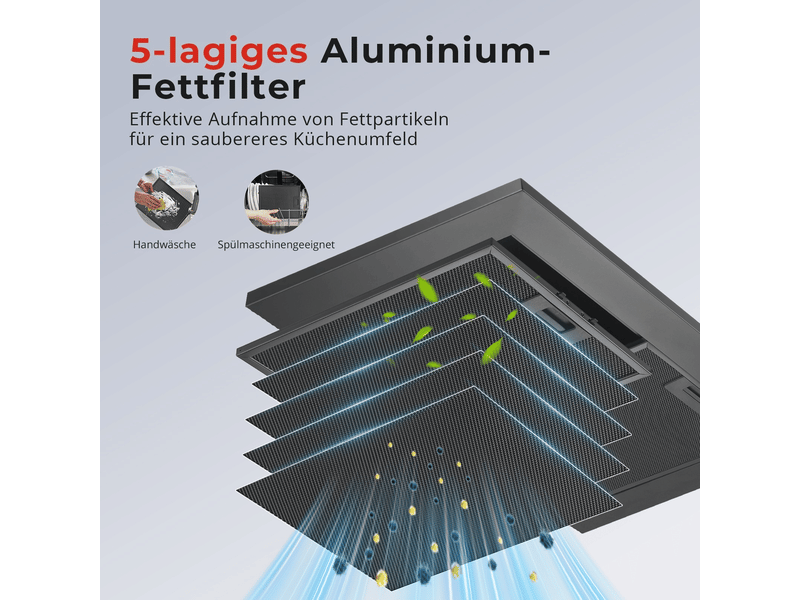  Hotte aspirante murale inox 60 cm, hotte de cuisine avec filtre à charbon, évacuation ou recyclage, éclairage led  - Conforama D