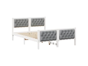 Lit 2 places 150x200 cm coloris blanc
