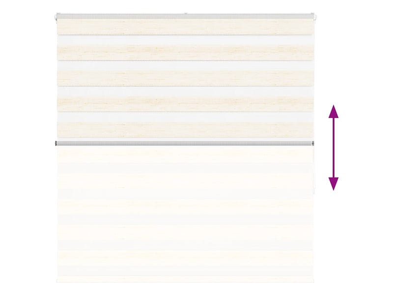  Store zèbre, store de fenêtre beige marbré largeur du tissu 135,9 cm polyester cf48269  - Conforama E