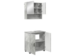 Ensemble de mobilier de salle de bain 2 pièces gris béton cf64220
