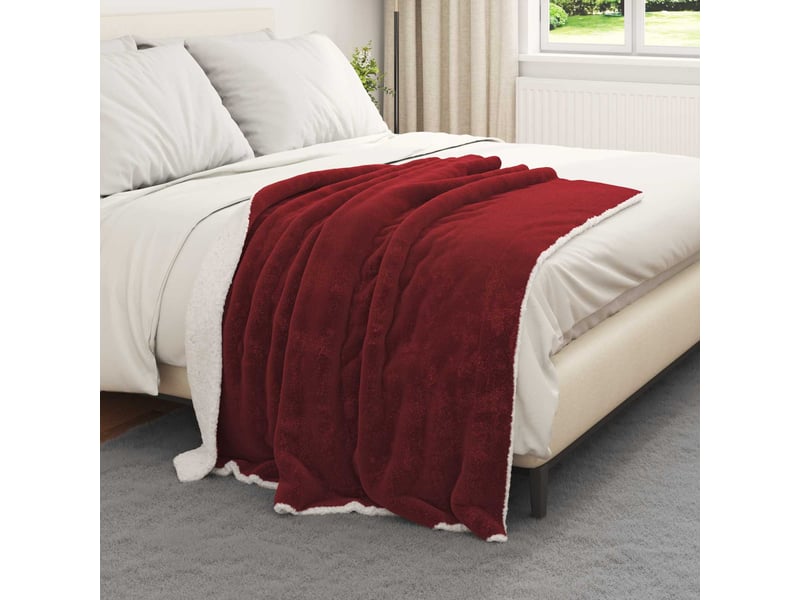  Plaid canapé bordeaux 130x150 cm 1 kg polaire  - Conforama C