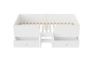 Lit avec rangement 90x200 cm TCQPZ   coloris blanc