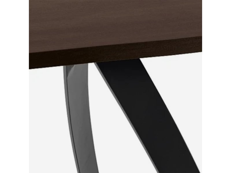  Table fixe 160x90 en chêne et métal timber - bois neutre  - Conforama C
