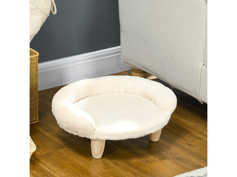  Canapé surélevé 47x40x20 cm housse amovible bois crème  - Conforama B