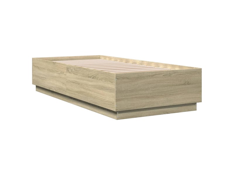  Lit simple- lit adulte -  cadre de lit sans matelas chêne sonoma 90x200 cm  - Conforama B