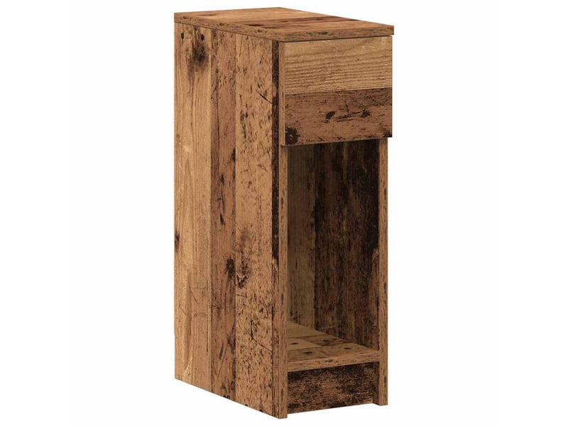  Table de chevet - cabinet de chevet - table de nuit avec tiroir vieux bois 20x36x60 cm  - Conforama A