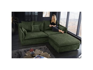 Canapé droit fixe <strong>MEUBLORAMA</strong> <strong></strong> 4 places Velours vert
