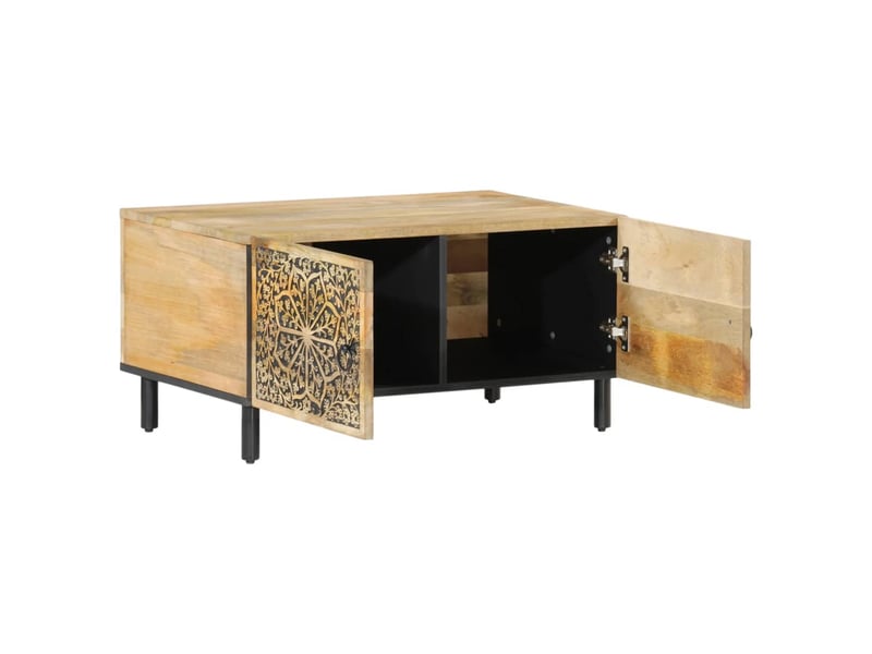  Table basse | table d'appoint salon 80x50x40 cm bois de manguier massif  - Conforama D