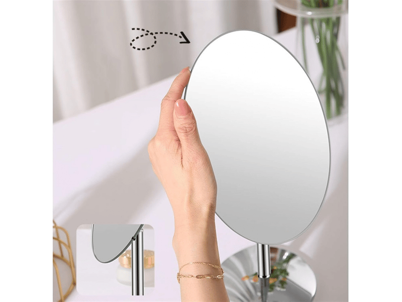  Miroir de coiffeuse, miroir de maquillage de bureau, miroir d'essai pour bijouteriemagasin de soins de la peau (argenté)  - Conforama C