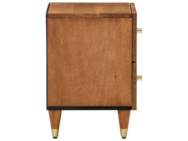  Lot de 2 tables de chevet - cabinet de chevet - table de nuit 40x33x46 cm bois de manguier solide  - Conforama C