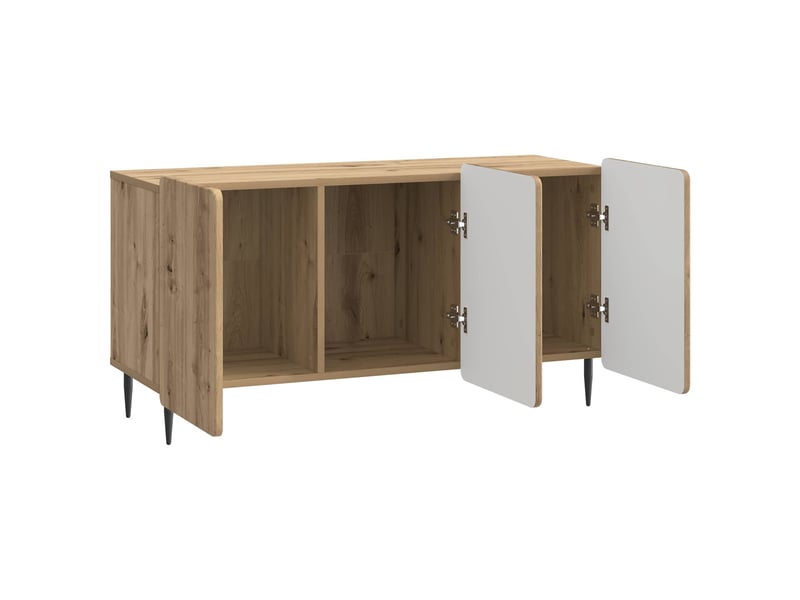 Meuble tv - banc tv - meuble de rangement 99 x 34,5 x 52 cm chêne artisanal bois d'ingénierie - Conforama E