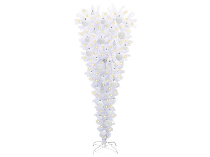  Sapin de noël, arbre de noël artificiel avec 150 led blanc 120 cm pvc et acier cf61185  - Conforama C