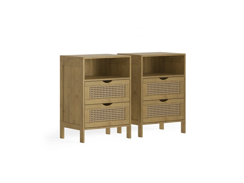 Vicco table de nuit, bambou, 40x58cm lot de 2  - Conforama A