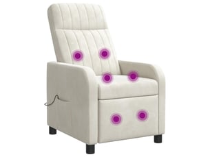 Fauteuil relax manuel VIDAXL Velours beige