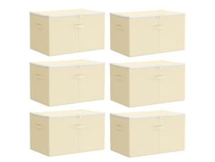 Boîte de rangement 6 pcs tissu intissé 55x35x32 cm 61,6 l shl37055