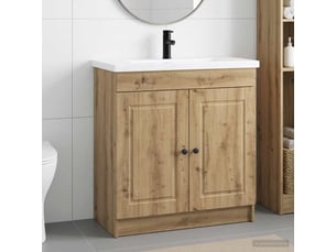 Ensemble de mobilier de salle de bain chêne artisanal shl2920