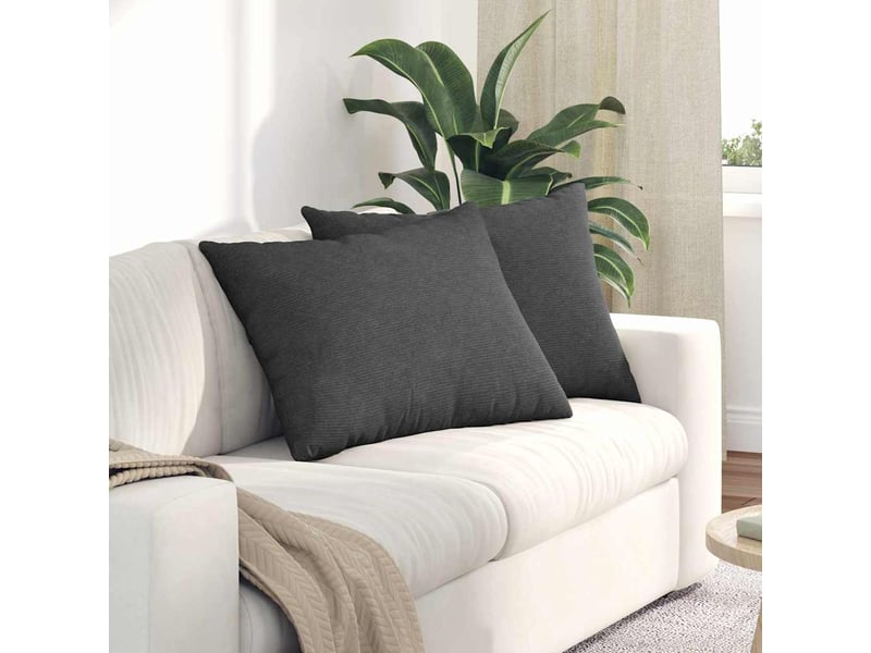  Lot de 2 coussins de canapé, coussins décoratifs gris foncé 70 x 50 cm cf59096  - Conforama B