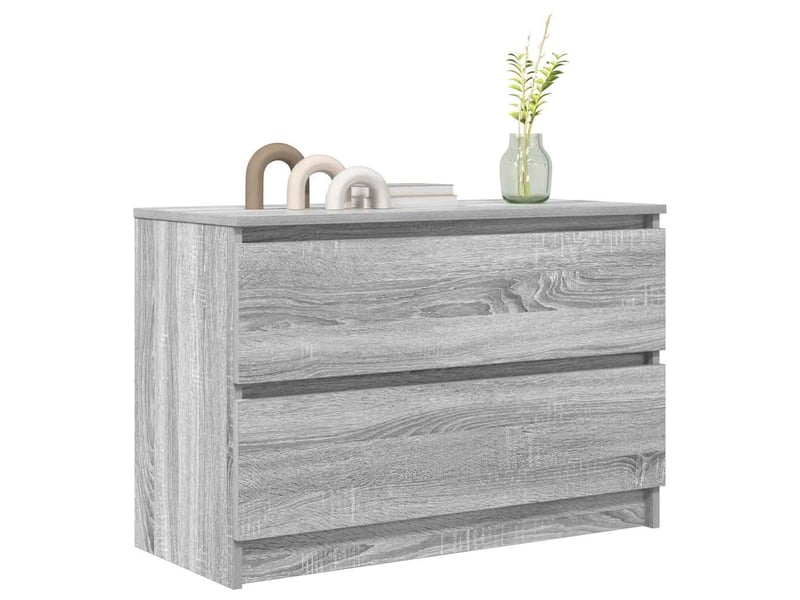  Meuble tv - banc tv - meuble de rangement sonoma gris 80x35x54 cm bois d'ingénierie  - Conforama D