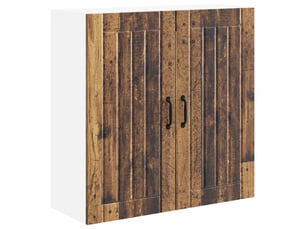 Meuble mural de cuisine, armoire de cuisine bois ancien 80x31x80cm shl2350