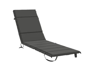 Coussin de transat, coussin pour bain de soleil gemert 100 % polyester anthracite cf56106