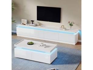 Meuble tv coloris blanc <strong>RAUMIO</strong> <strong></strong>