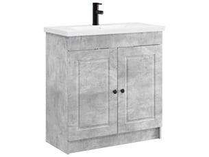 Ensemble de mobilier de salle de bain gris béton shl7422