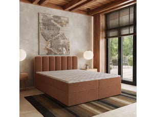 Lit avec rangement 180x200 cm <strong>MASSENO</strong> <strong></strong> coloris cuivré
