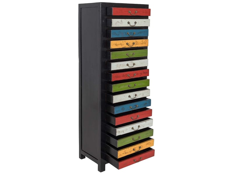  Commode en bois multicolore 60x40x164 cm h  - Conforama E
