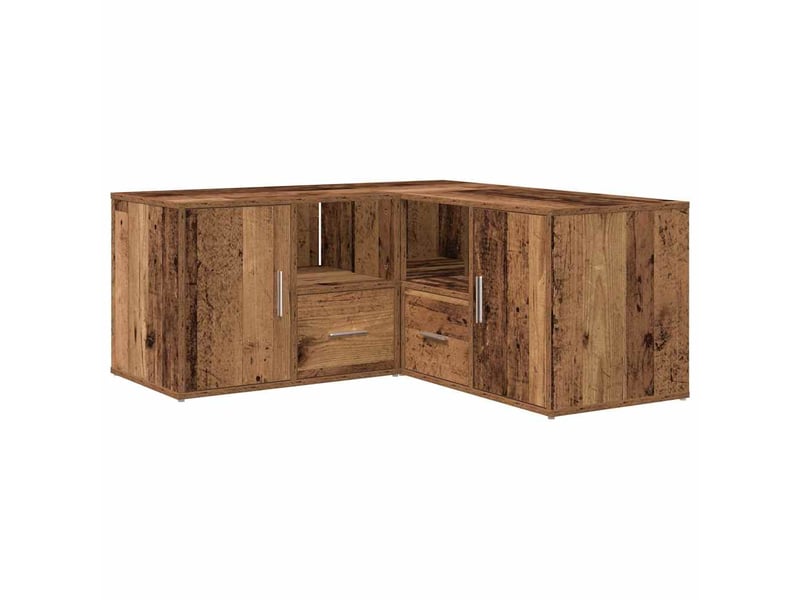 Armoire d'angle, armoire de rangement vieux bois 160x40x45 cm bois d'ingénierie  - Conforama E