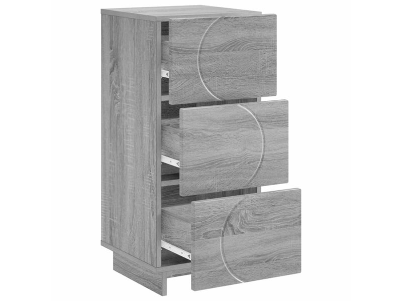  Buffet salon, buffet de rangement sonoma gris 33,5x34,5x75 cm bois d'ingénierie shl63226  - Conforama C