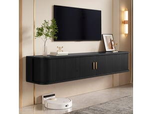 Meuble tv coloris noir 175 cm <strong></strong>  <strong></strong>