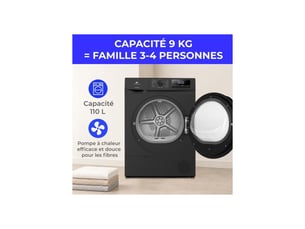 Seche linge CONTINENTAL EDISON CESL9PCBD - Pompe à chaleur 9 kg largeur 65 cm