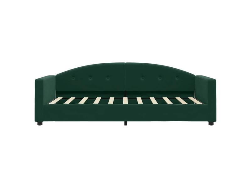  Lit simple- lit adulte -  lit de repos sans matelas vert foncé 80x200 cm velours  - Conforama B