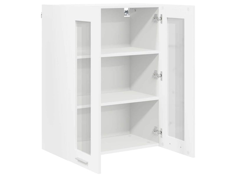 Meuble de rangement cuisine, armoire suspendue blanc 60x31x80cm bois d'ingénierie shl9518 - Conforama E