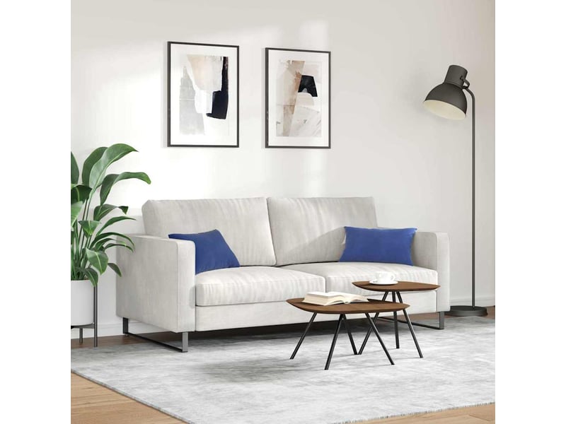  Lot de 2 coussins de canapé, coussins décoratifs bleu police 50 x 30 cm cf59019  - Conforama D