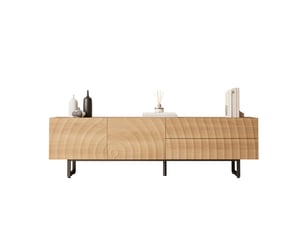 Meuble tv coloris naturel 180 cm <strong>KORFEE</strong>  <strong></strong>