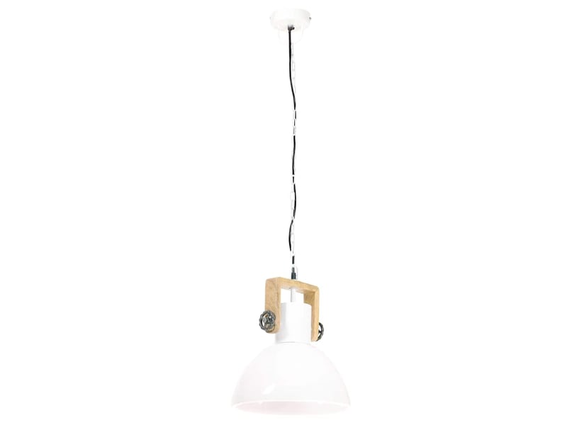  Lampe suspendue, suspension luminaire industrielle 25 w blanc rond 30 cm e27  - Conforama E