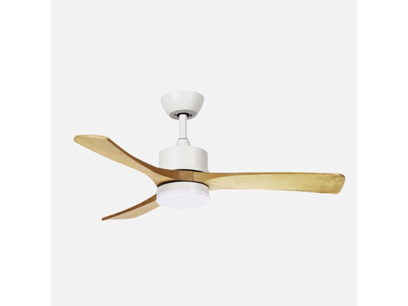  Ventilateur de plafond fabrilamp hellin dc blanchêtre 3 pales 106 cm 6 vitesses led 18 w télécommande 261791368 - Conforama A