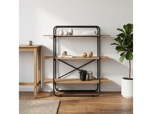 Étagère 3 niveaux, étagère de rangement 100 x 35 x 105 cm pb chêne artisanal