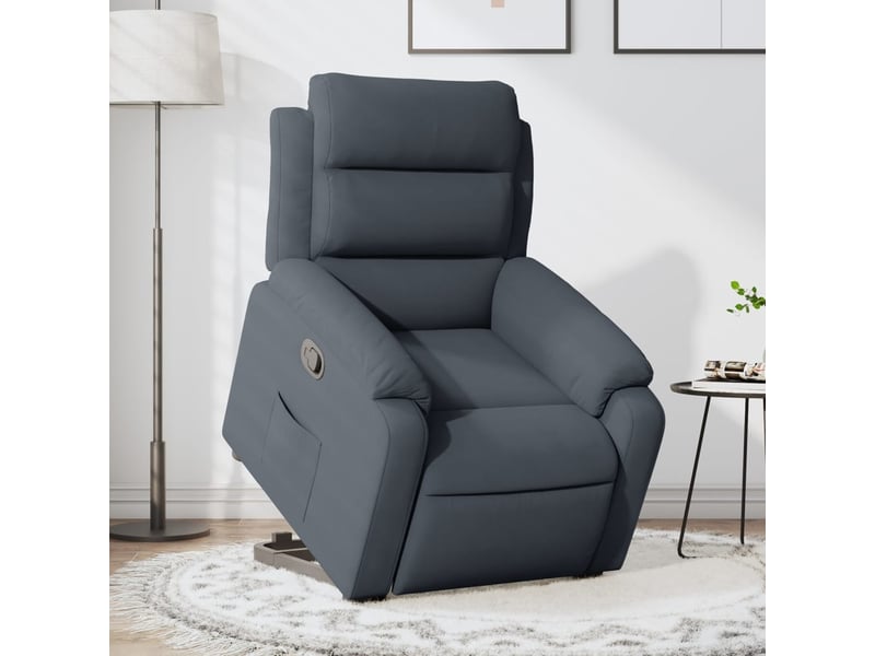  Fauteuil inclinable, fauteuil relax gris foncé velours shl25039  - Conforama B