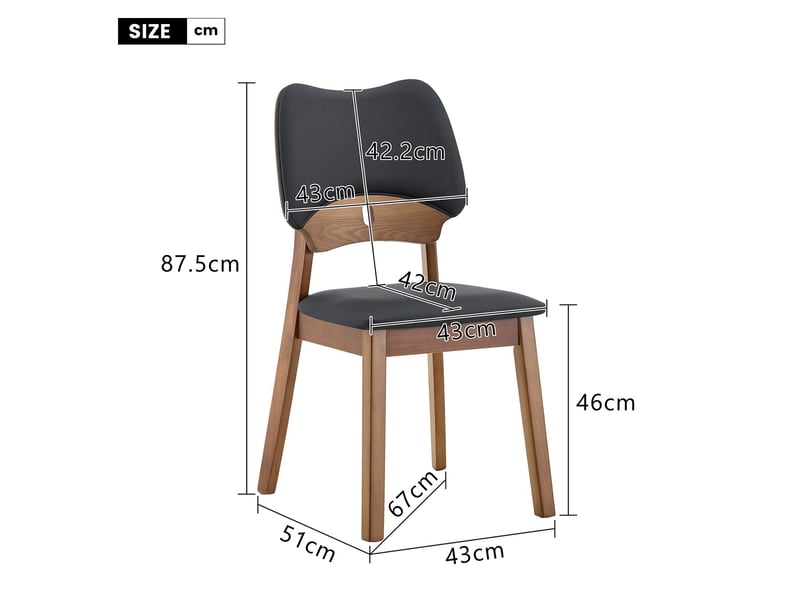 Ensemble table extensible + 4 chaises design, table ronde avec étagères 110150x110 cm, noyer, dossier papillon, assise rembourrée - Conforama W