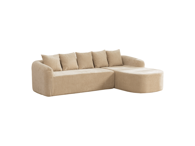  Canapé modulaire en chenille avec méridienne 3 places - sans montage et base antidérapante  - Conforama A