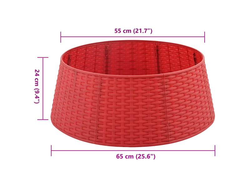  Jupe de sapin de noë rouge ø 65 x 24 cm plastique cf61958  - Conforama E