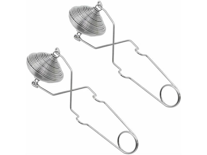  Lot de 2 saupoudreurs en acier inoxydable : tamis à sucre glace et à farine, pour sel, épices et pâtisserie ASD003953 - Conforama B