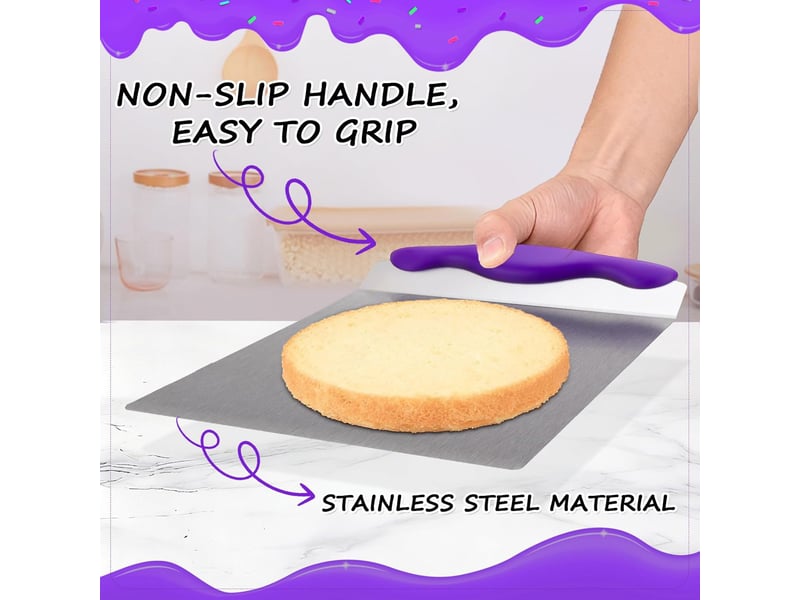 Pelle à gâteau en acier inoxydable pelle à tarte 3 pièces indéformable avec poignée No commercial references - Conforama B