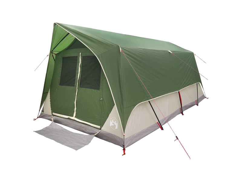  Tente tunnel, tente de camping 6 personne vert polyester et acier  - Conforama C